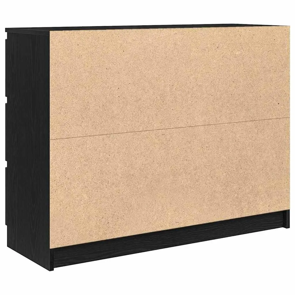 Black Sideboard for Organizing Home Essentials 100x35x76cm