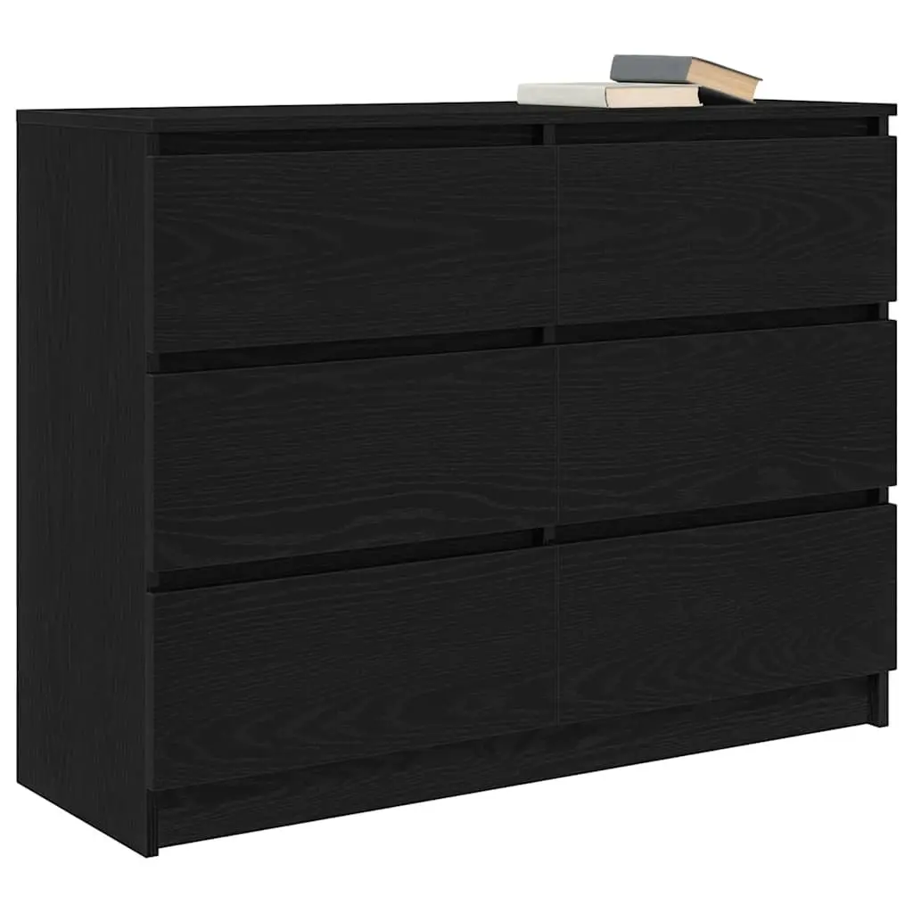 Black Sideboard for Organizing Home Essentials 100x35x76cm