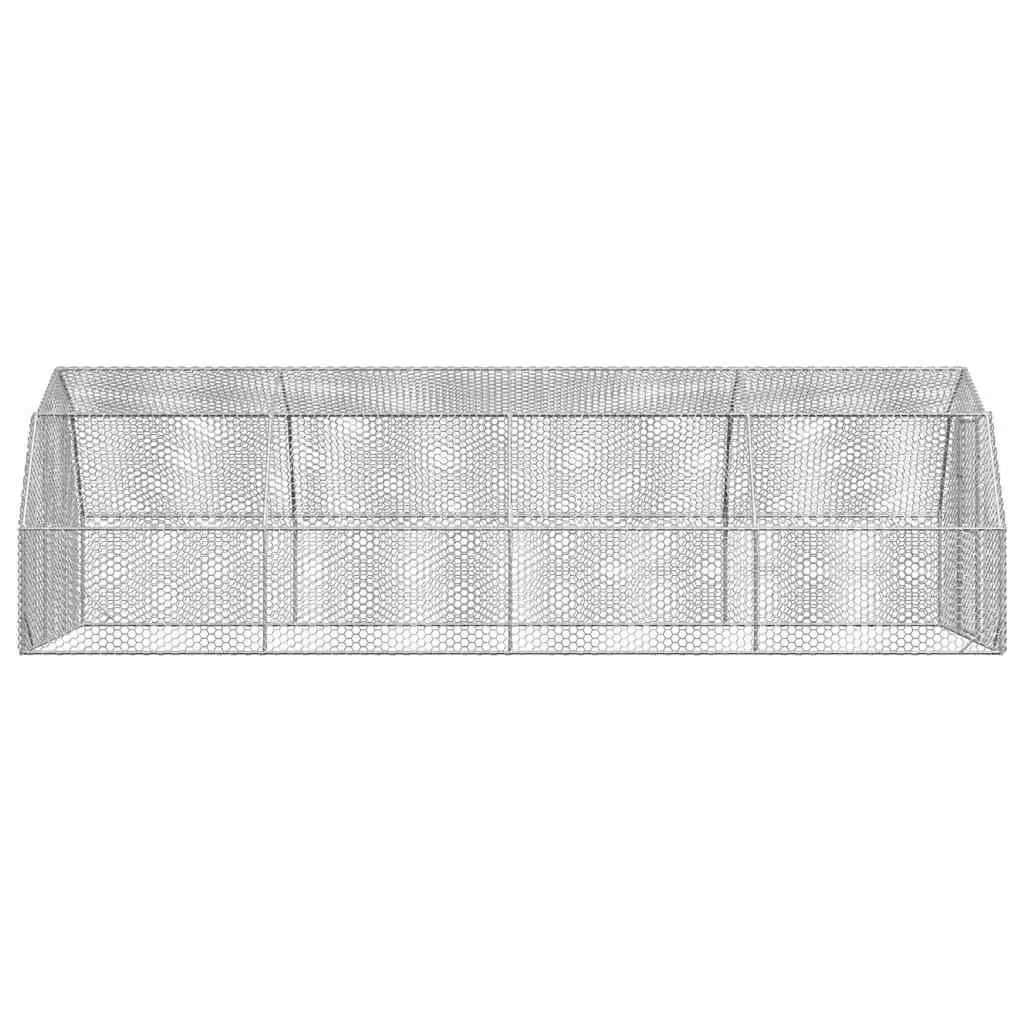 Chicken Run Walk-In Coop 2.5x8x2.25m Galvanised Steel Mesh Enclosure