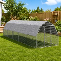Ideal Chicken Run for Your Backyard 2.5x10x2.25 m