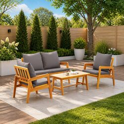 Functional 4-Piece Bistro Set for Gardens and Balconies