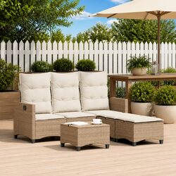 Versatile L-Shaped Garden Sofa Set for Outdoor Comfort