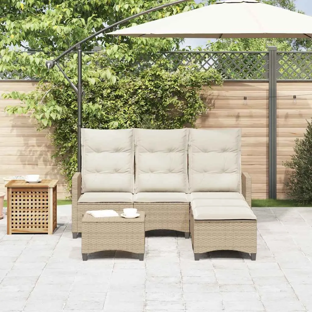 L-Shaped Garden Sofa Set for Outdoor Comfort