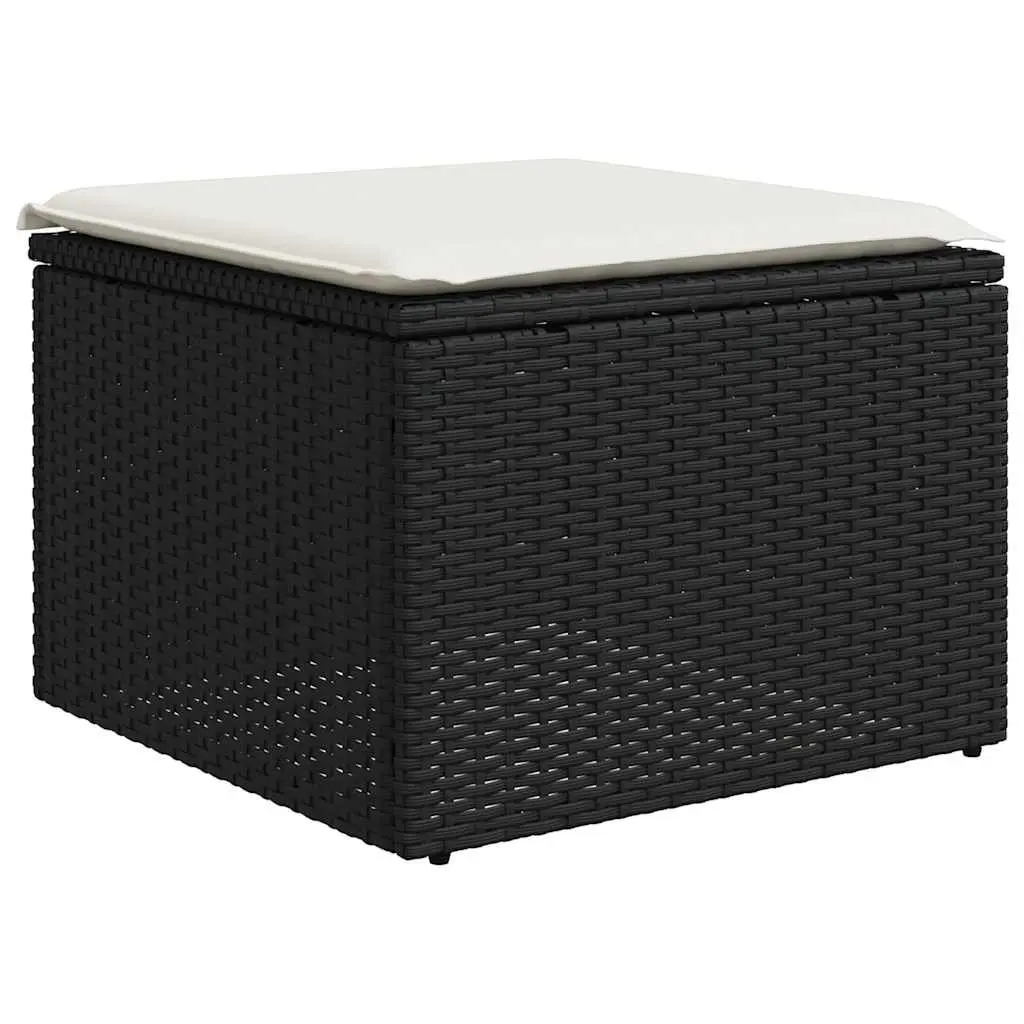Black Rattan Sofa Set for Outdoor Use