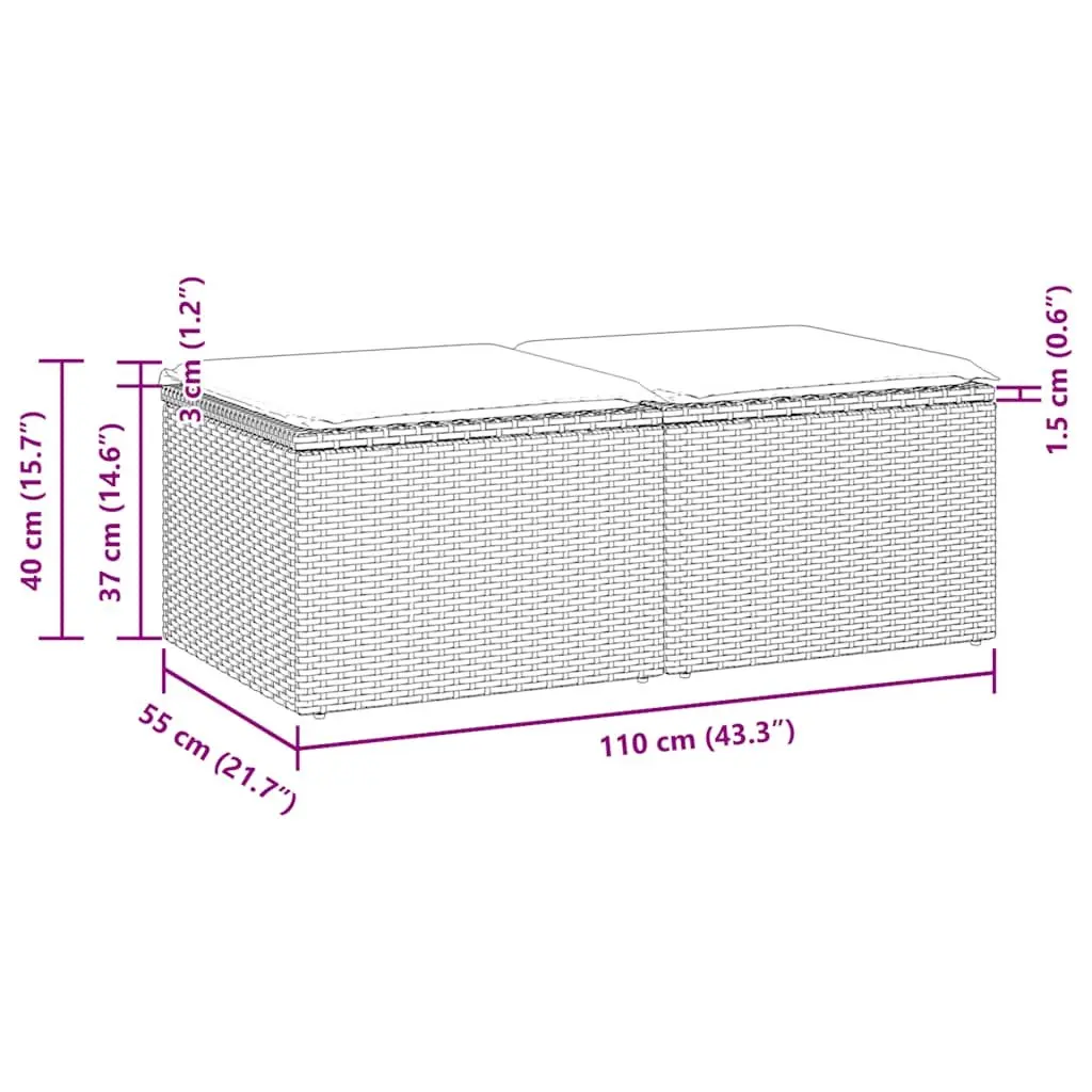 2-Piece Garden Sofa Set for Outdoor Living