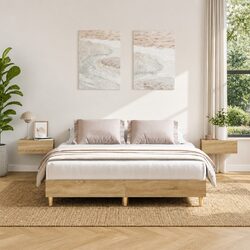Versatile Sonoma Oak Bed Frame 150x200 cm for Any Room