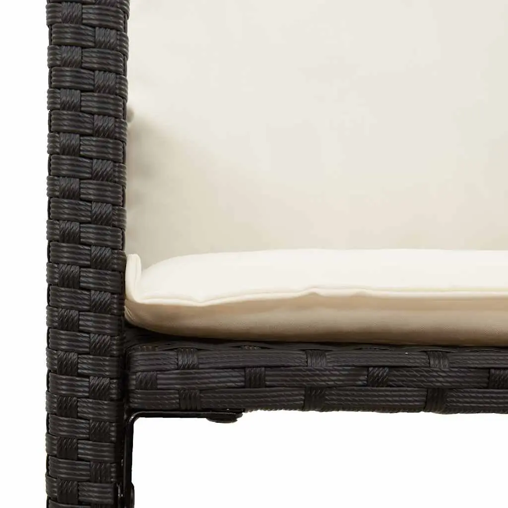 7 Piece Garden Bar Set Weather-Resistant PE Rattan Black Outdoor Patio