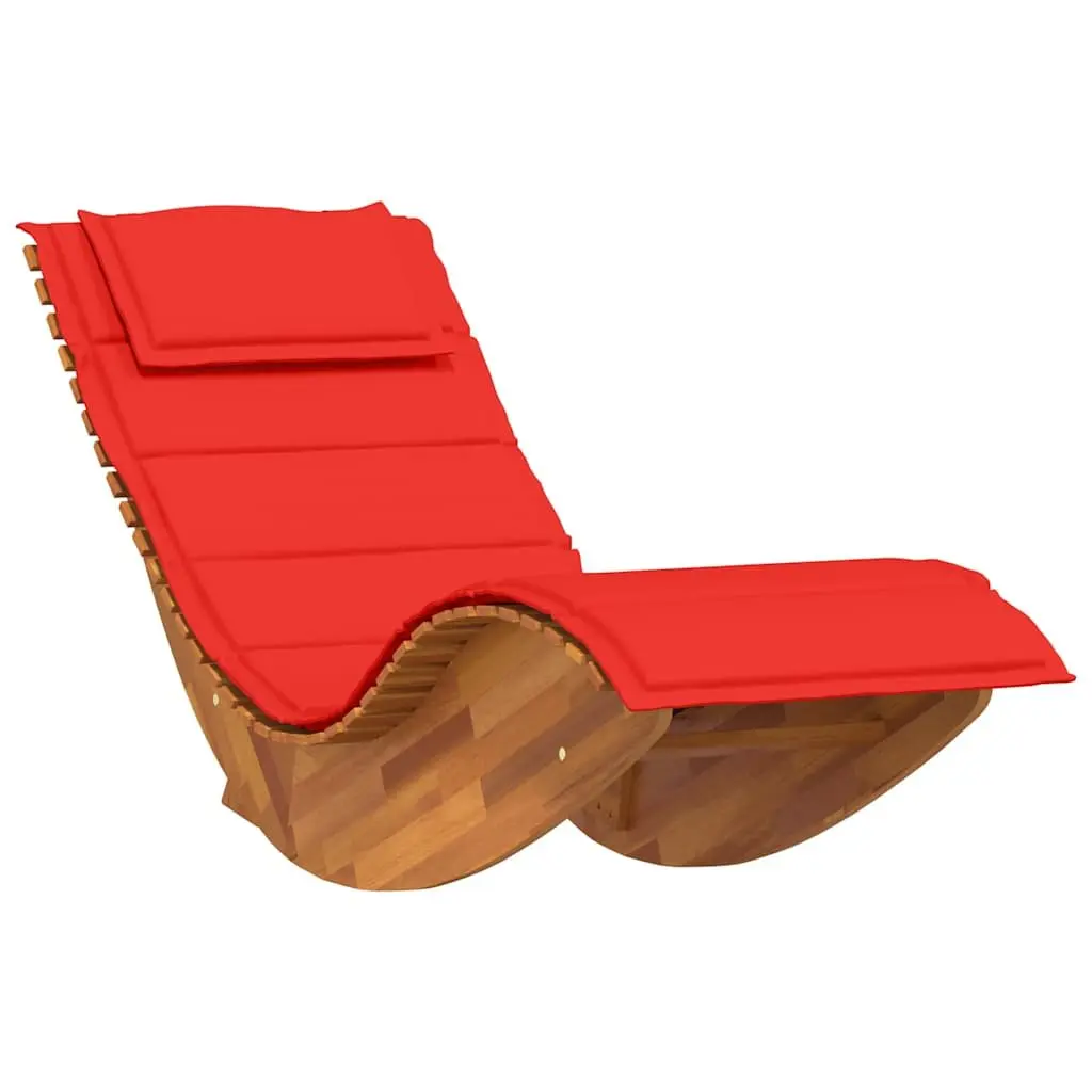 Sun Loungers Solid Acacia Wood Outdoor Garden Patio Pool Lounge Chairs Brown