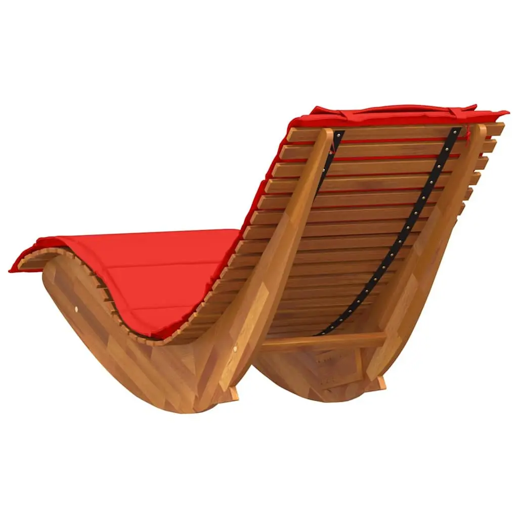 Sun Loungers Solid Acacia Wood Outdoor Garden Patio Pool Lounge Chairs Brown
