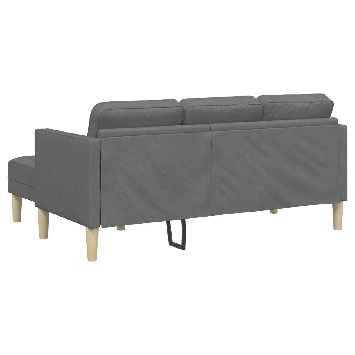 Modular Sofa Set Grey Polyester 2 Pieces Modern Living Room Furniture