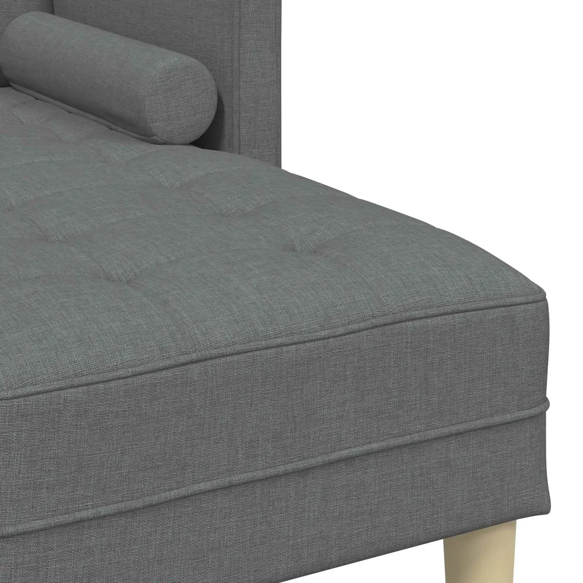 Modular Sofa Set Grey Polyester 2 Pieces Modern Living Room Furniture