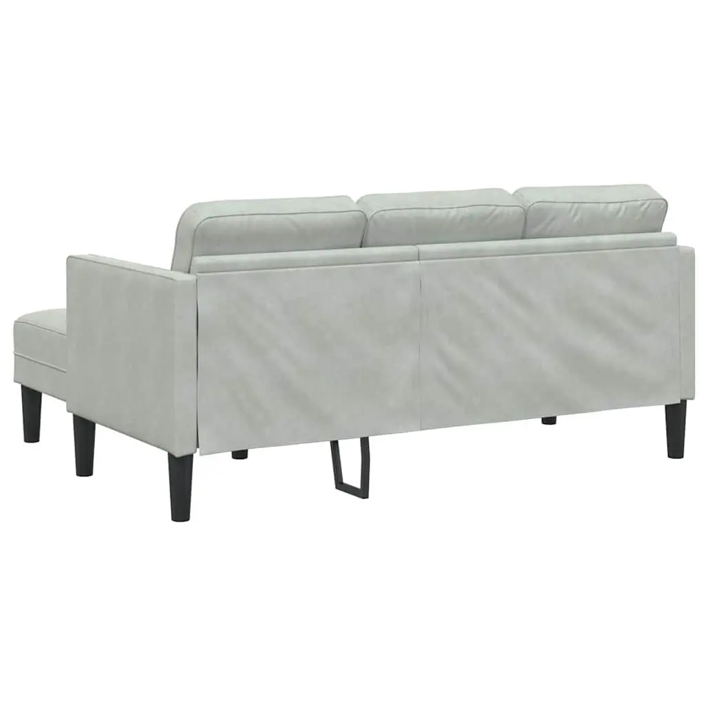 Sofa Set Polyester Modular 2 pcs Light Grey