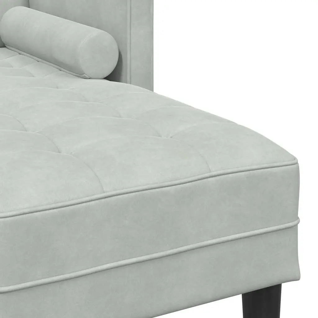Sofa Set Polyester Modular 2 pcs Light Grey