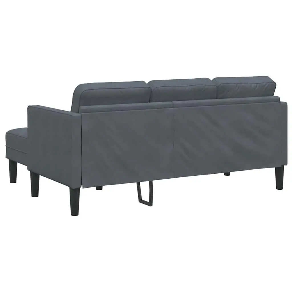 Modern Modular Sofa Set 2-Piece Grey Polyester Living Room Furniture