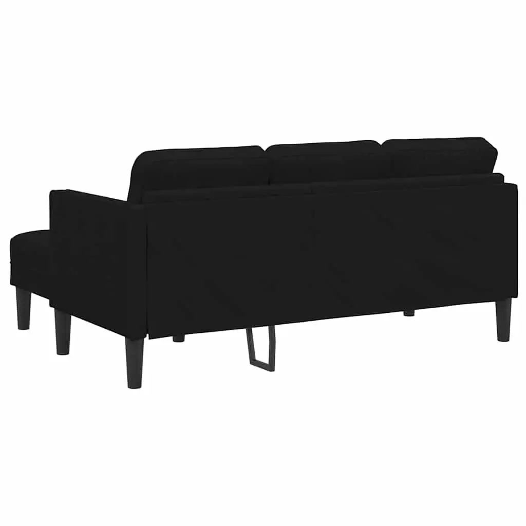 Sofa Set Modular Polyester 2 Piece Black