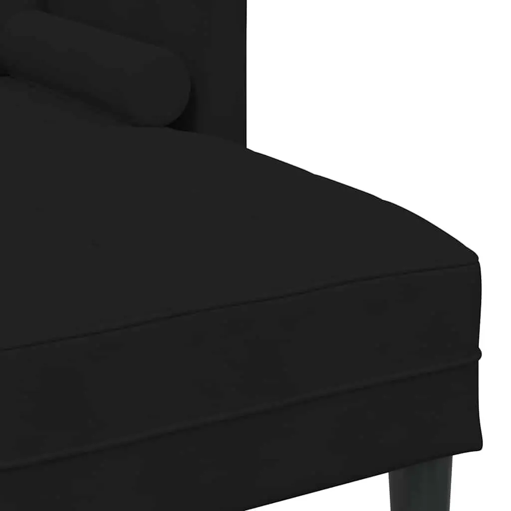 Sofa Set Modular Polyester 2 Piece Black
