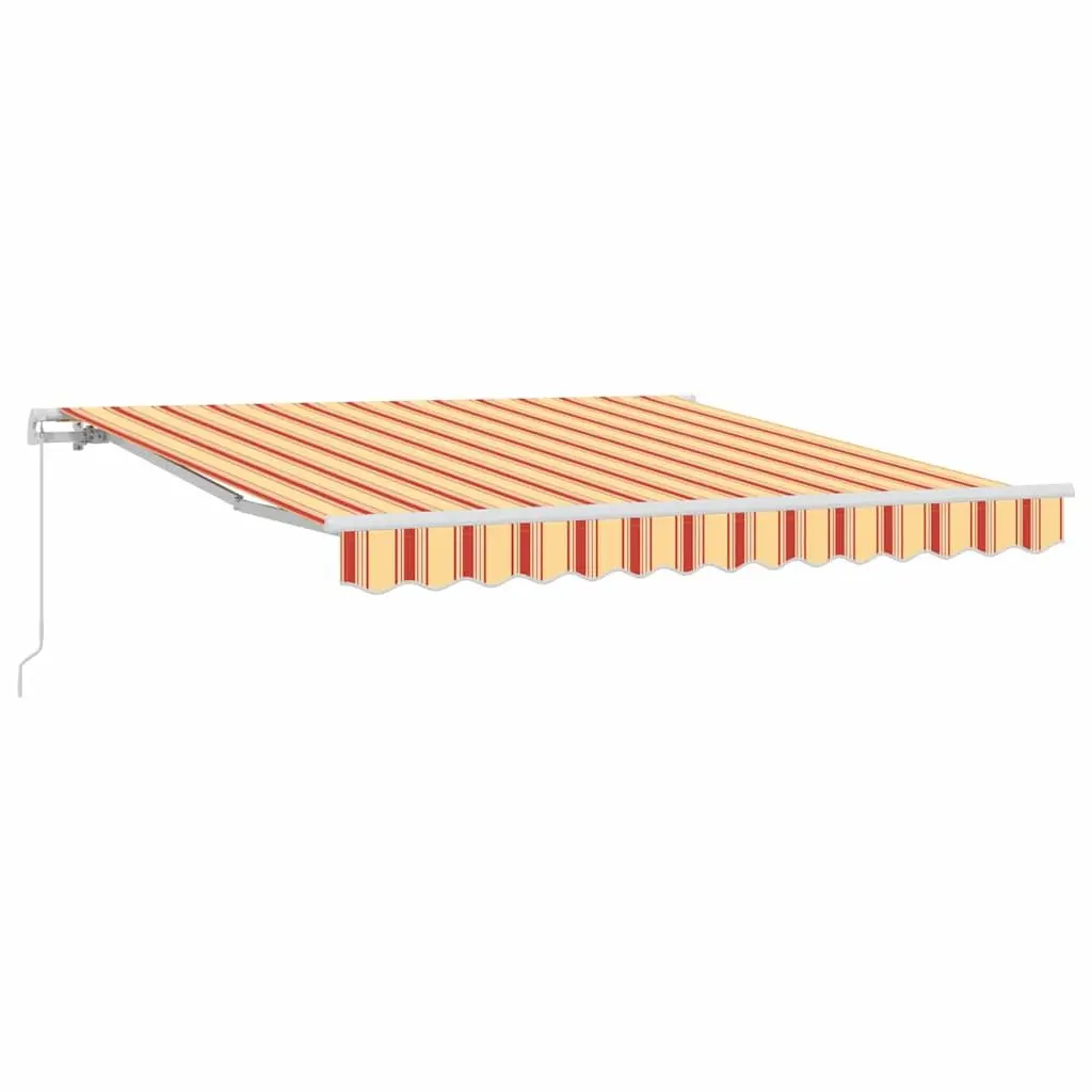 Retractable Awning Manual Crank 300 x 250 cm Yellow Weather-Resistant Fabric Aluminium Frame