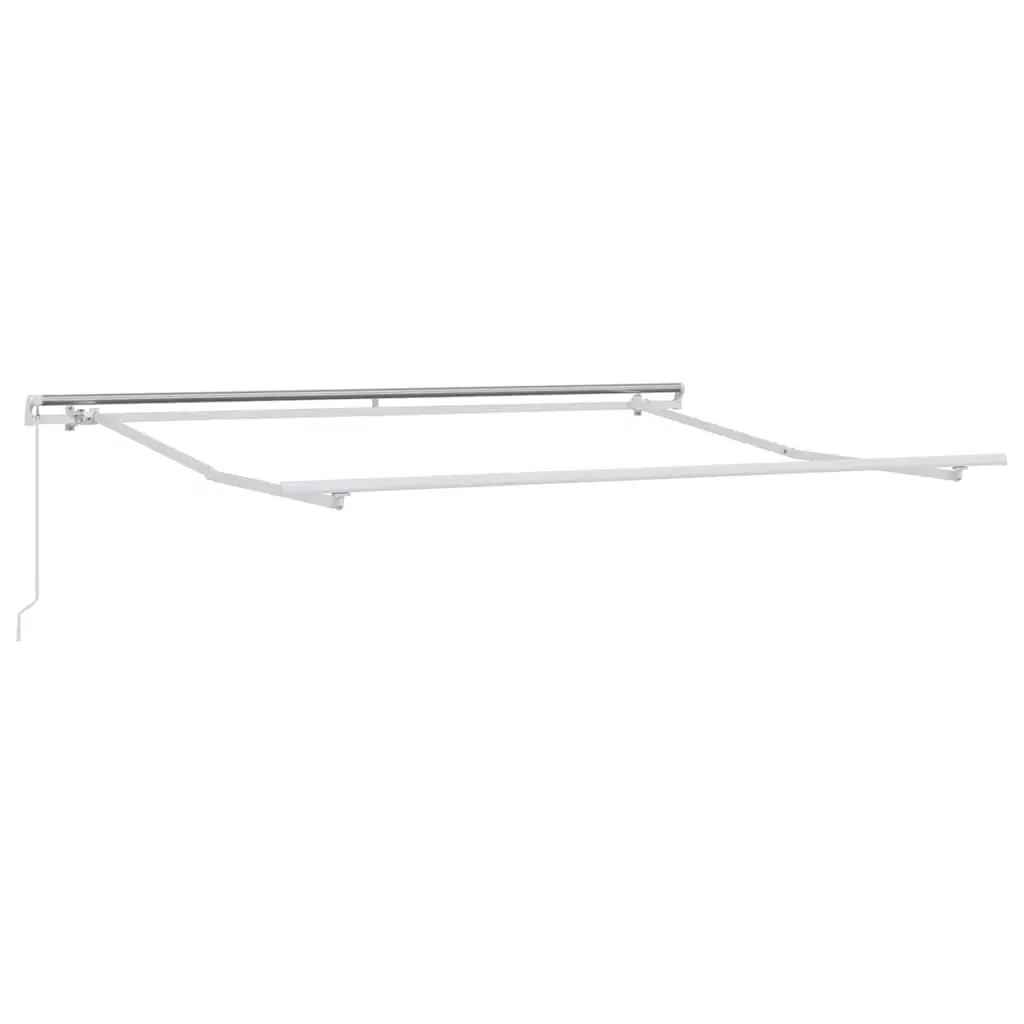Retractable Awning Manual Crank 300 x 250 cm Yellow Weather-Resistant Fabric Aluminium Frame
