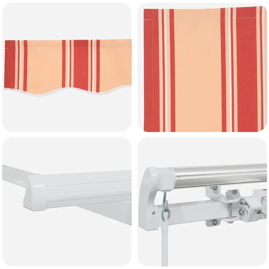 Retractable Awning Manual Crank 300 x 250 cm Yellow Weather-Resistant Fabric Aluminium Frame
