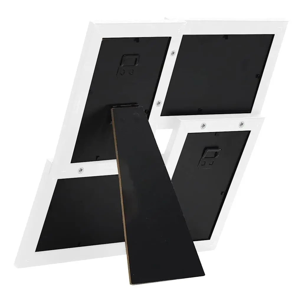 Collage Photo Frame White Hard PS MDF 4 Opening 13x18cm Picture Display