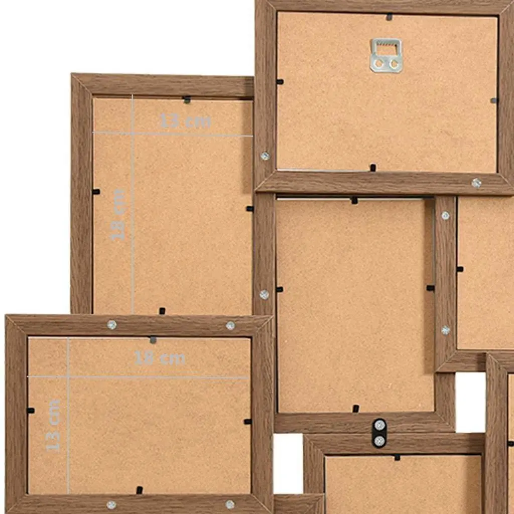 Collage Photo Frame Brown 13x18 cm 10 Piece Wall Display Home Decor