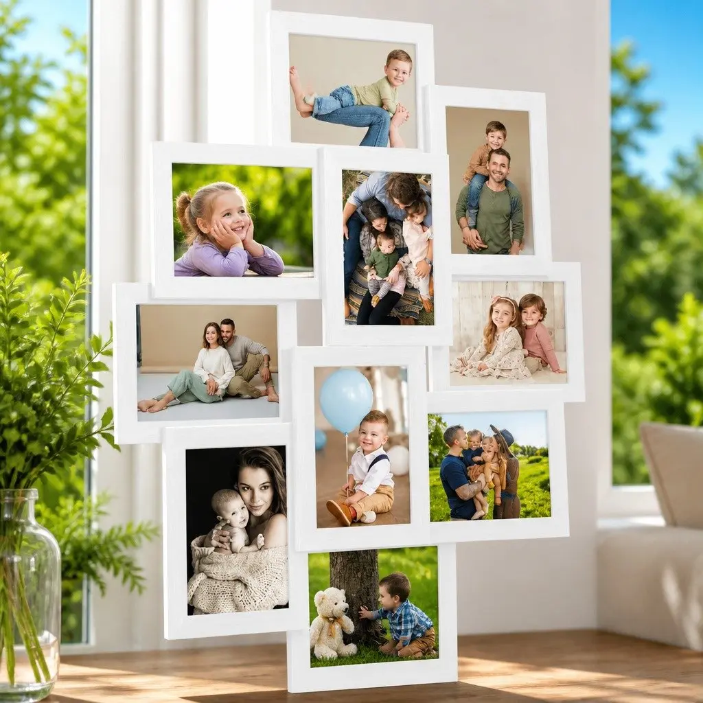 Collage Photo Frame Set 10 Pieces White 13x18cm Wall Display Home Decor