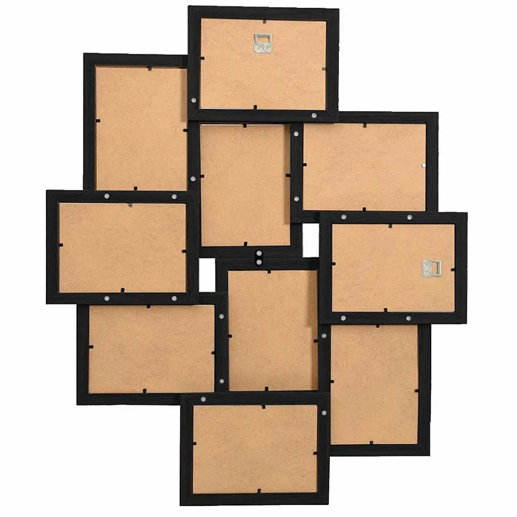 Collage Photo Frame Set PS Material 13x18 cm Black Wall Mounted Display