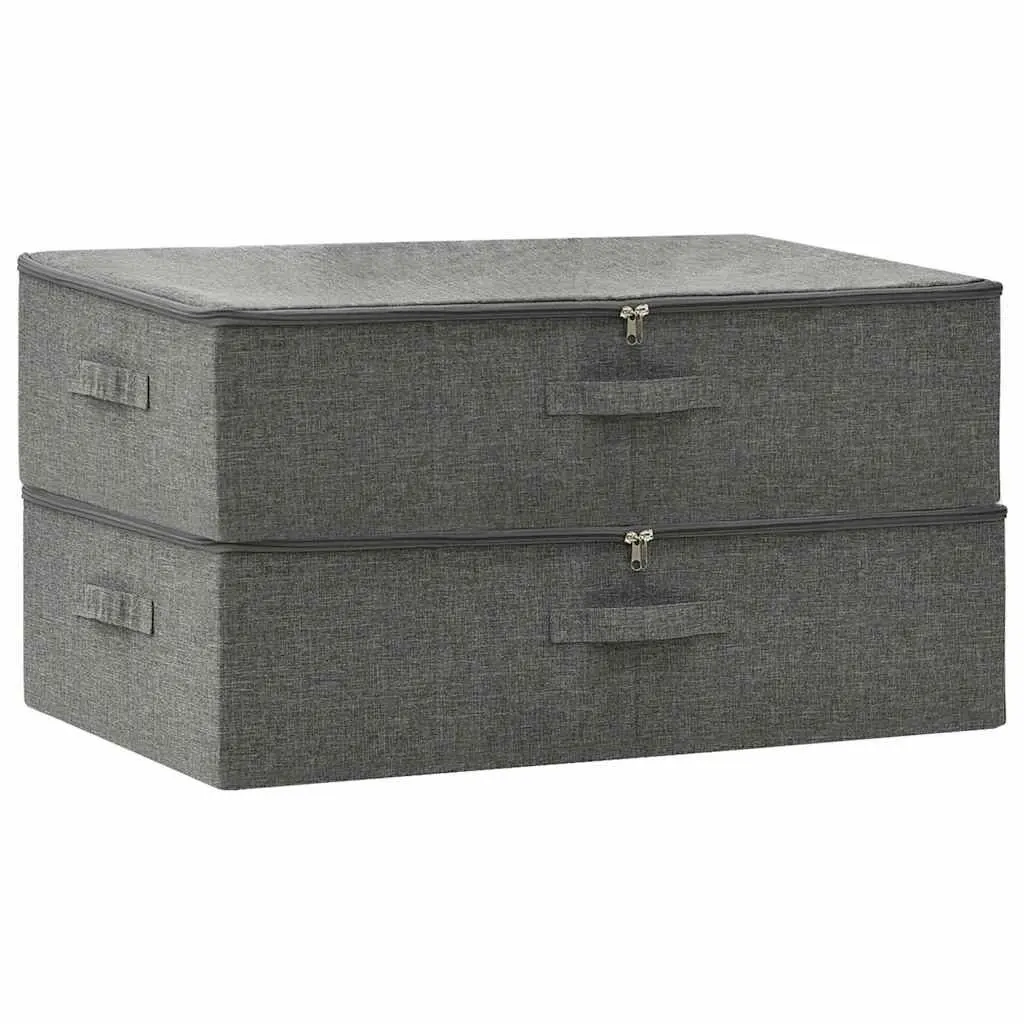 Foldable Storage Boxes 2 pcs for Home Use Anthracite