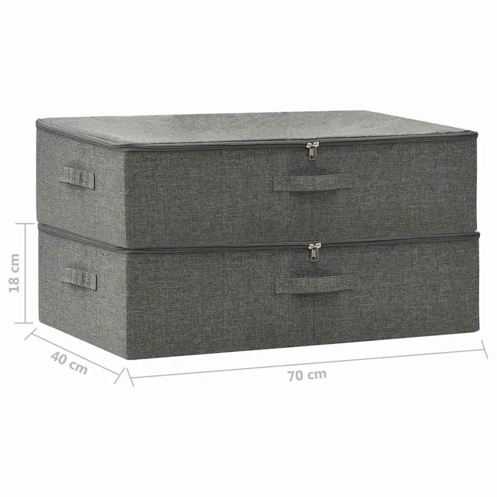 Foldable Storage Boxes 2 pcs for Home Use Anthracite