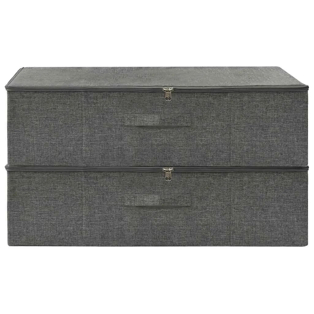 Foldable Storage Boxes 2 pcs for Home Use Anthracite