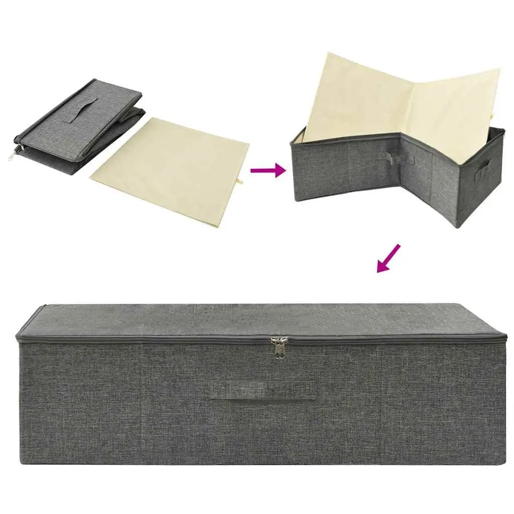 Foldable Storage Boxes 2 pcs for Home Use Anthracite