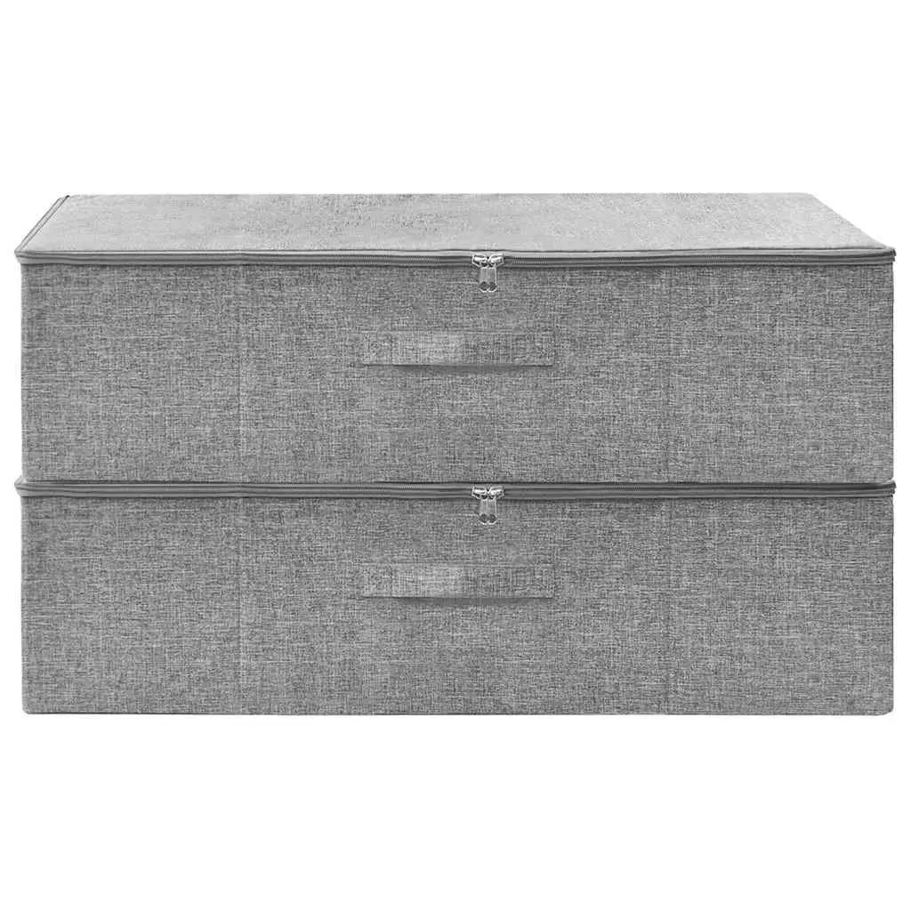 Grey Fabric Storage Boxes for Home Organisation