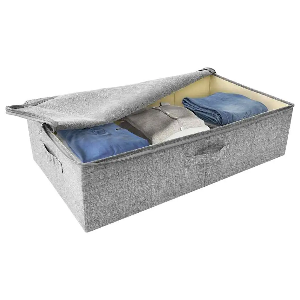 Grey Fabric Storage Boxes for Home Organisation