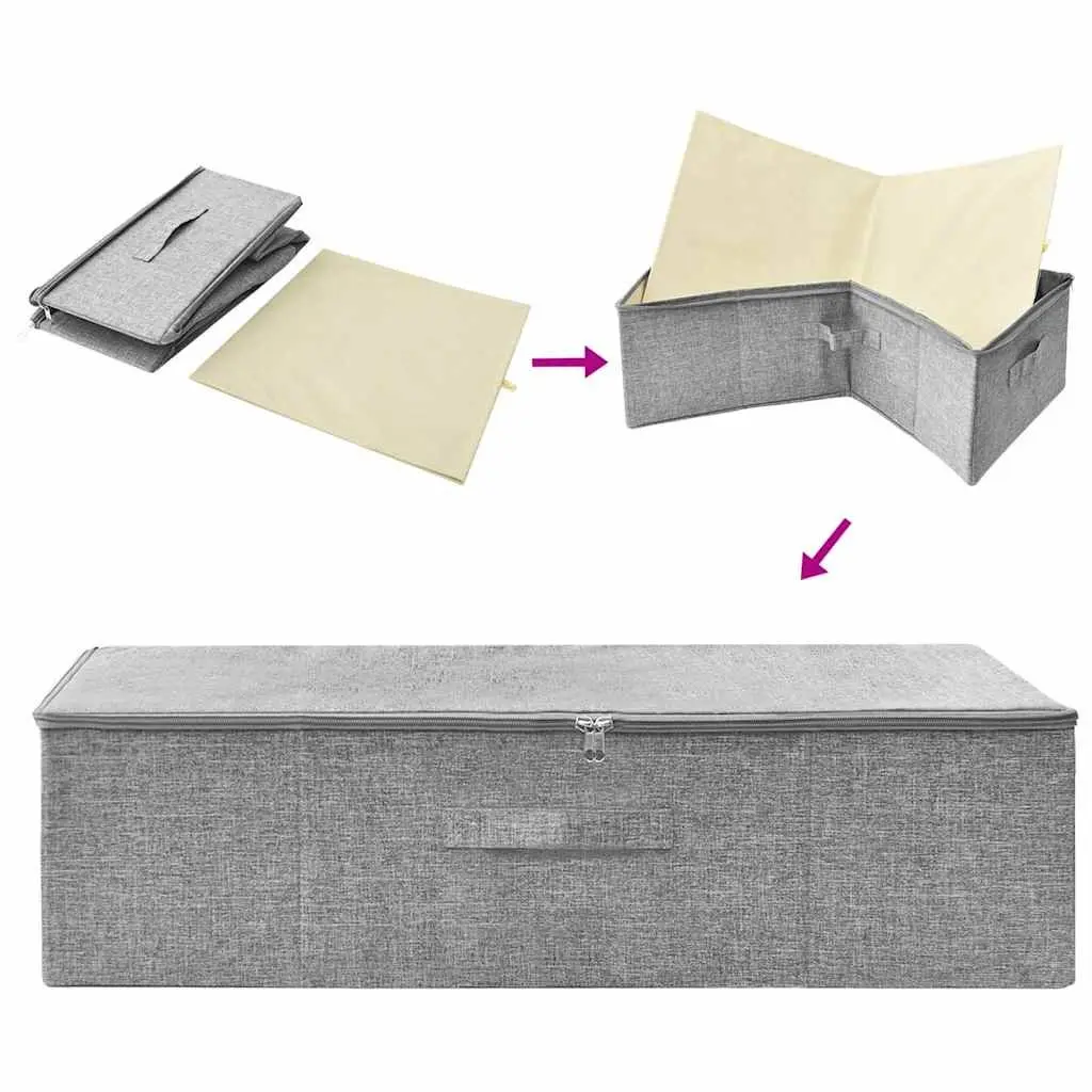 Grey Fabric Storage Boxes for Home Organisation