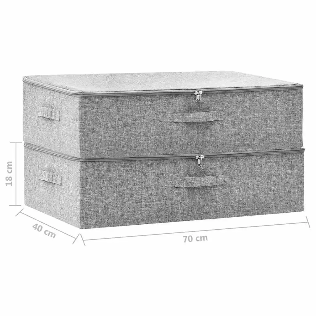 Grey Fabric Storage Boxes for Home Organisation