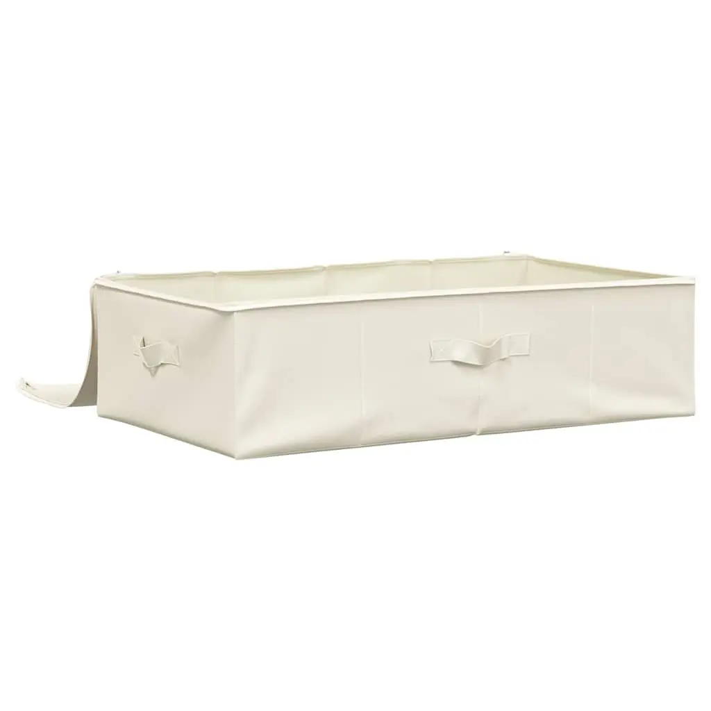 Storage Box Fabric Foldable Cream 70x40x18cm for Home Organisation and Bedroom Use