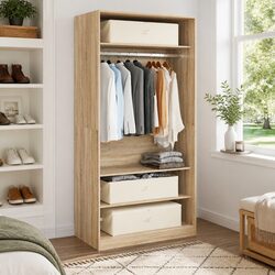 Versatile Foldable Storage Boxes - Set of 2, 43x34x23cm