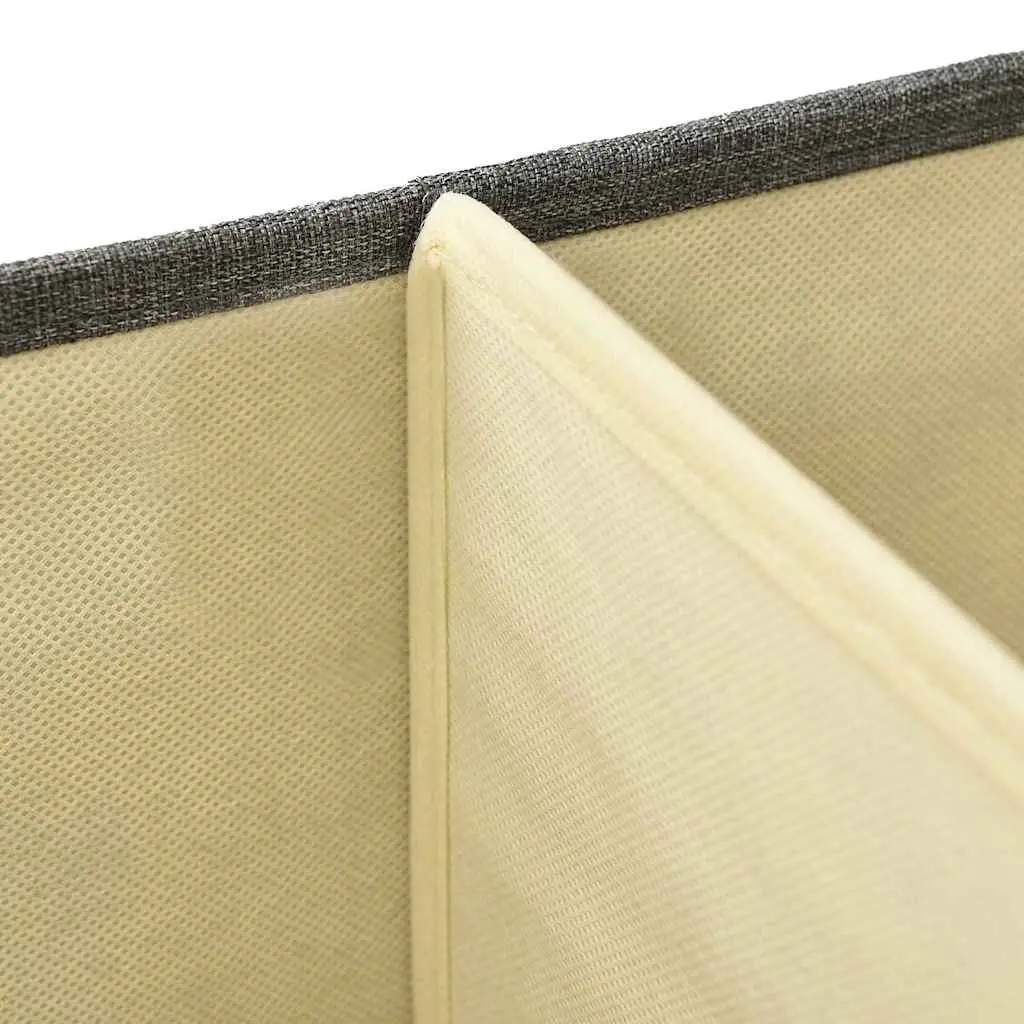 Storage Boxes Non-Woven Fabric Anthracite 2 Compartment Folding with Handle