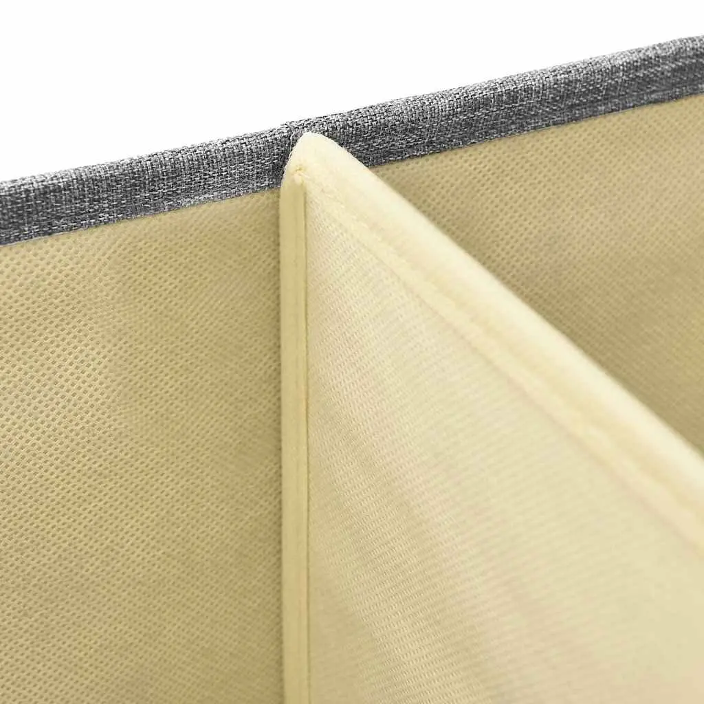Storage Boxes Non-Woven Fabric 2 Compartments Grey Foldable Home Organiser