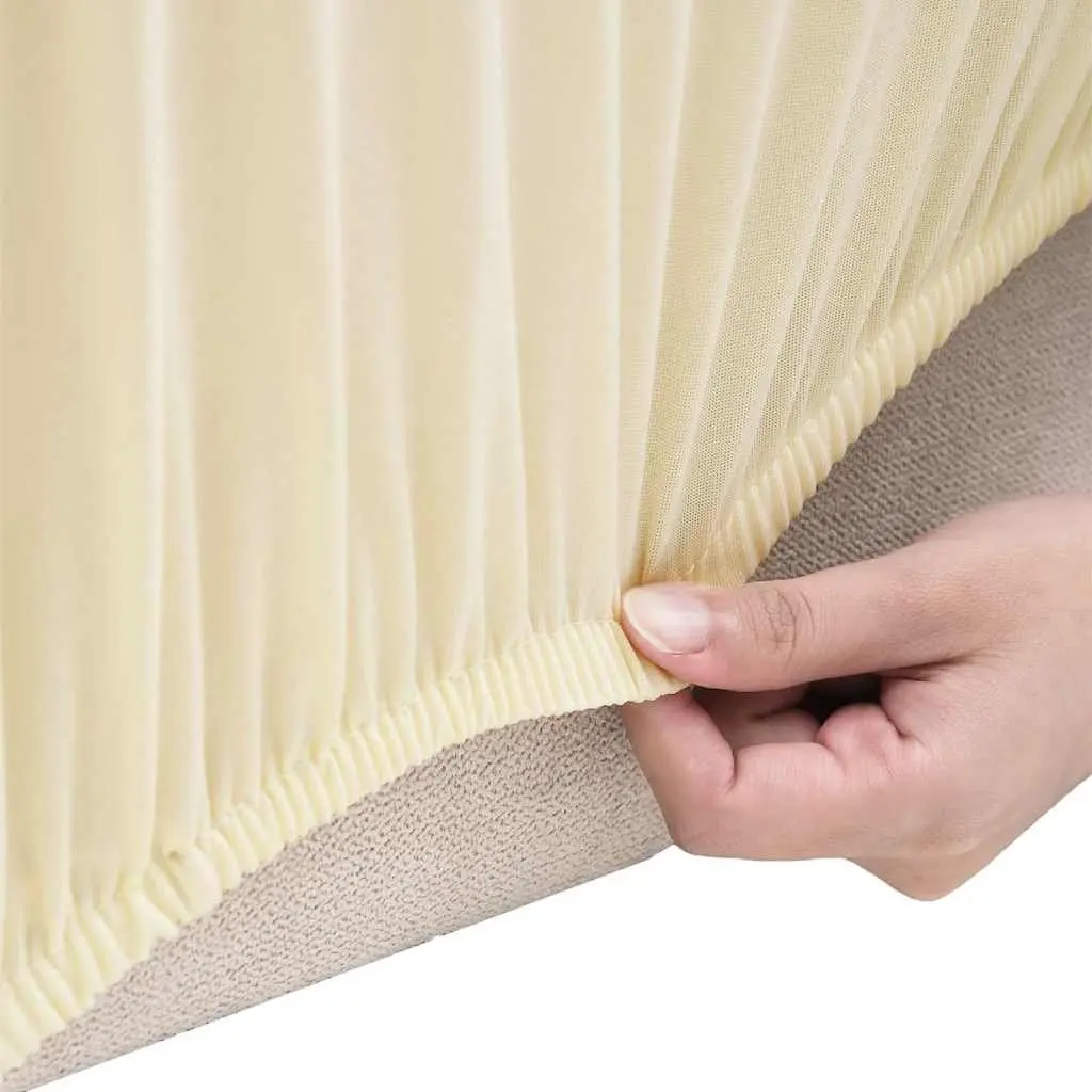 2-Seater Slipcover Polyester Jersey Cream