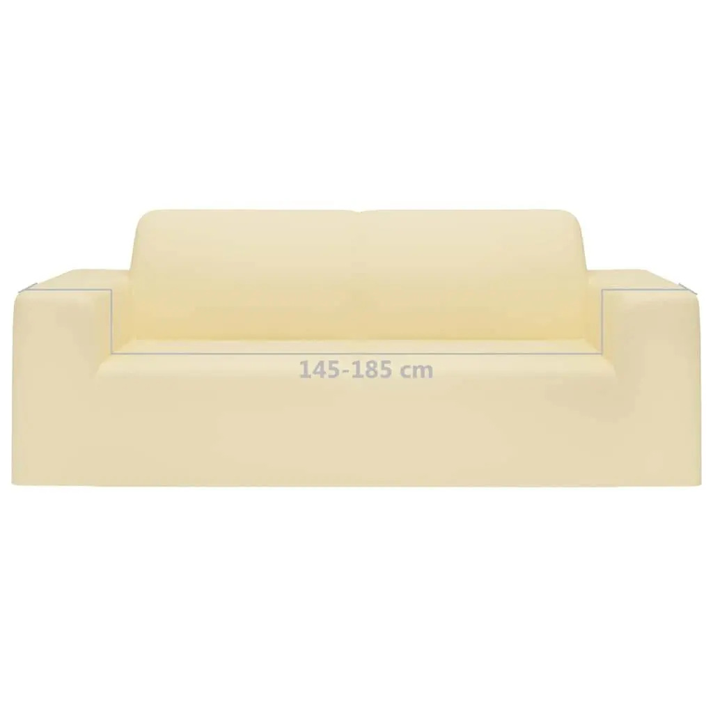 2-Seater Slipcover Polyester Jersey Cream