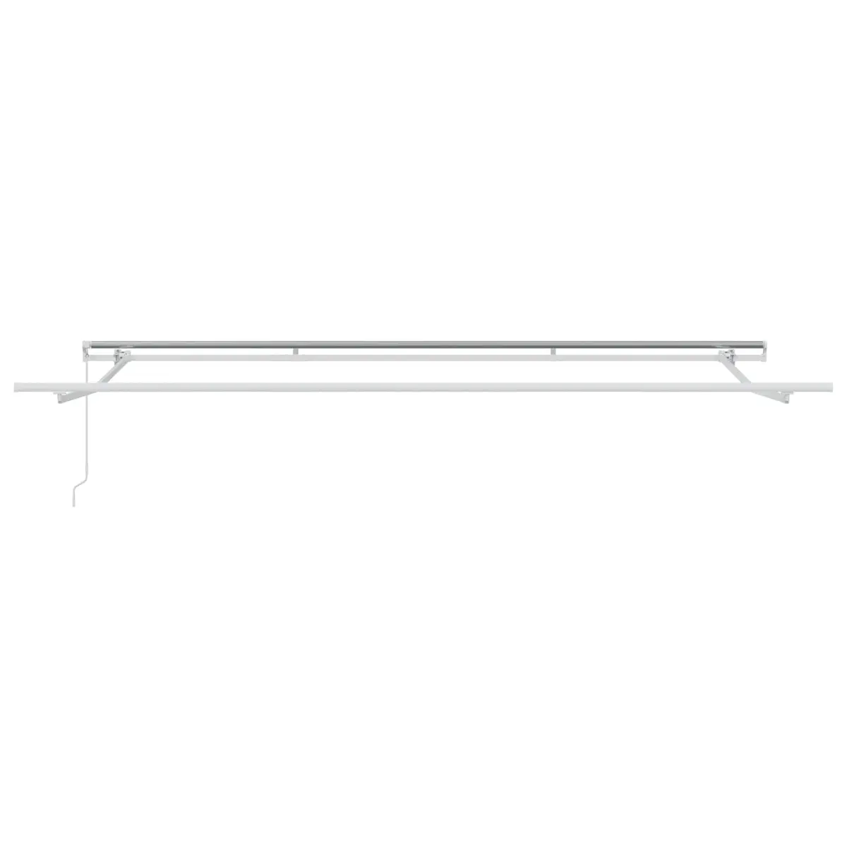Retractable Awning Manual Crank 400 x 300cm Beige Weather-resistant Fabric Powder-coated Aluminium