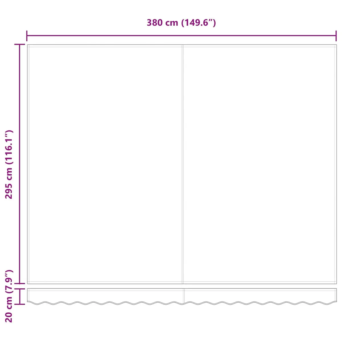 Retractable Awning Manual Crank 400 x 300cm Beige Weather-resistant Fabric Powder-coated Aluminium