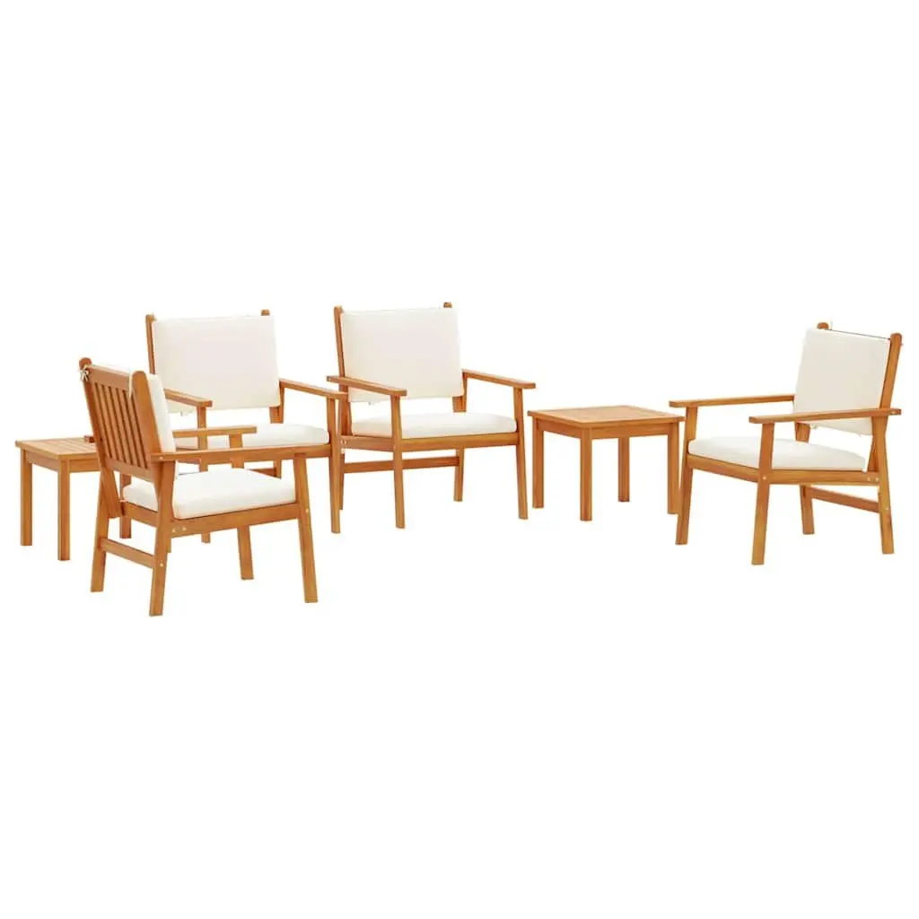Outdoor Garden Sofa Set Solid Acacia Wood 6 Piece Brown Seating Lounge Patio
