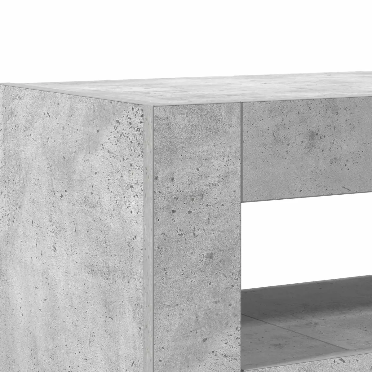 Modern Sideboard Grey Engineered Wood Storage Cabinet with RGB LED Lighting