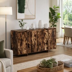 Practical 135cm Brown Sideboard for Everyday Use