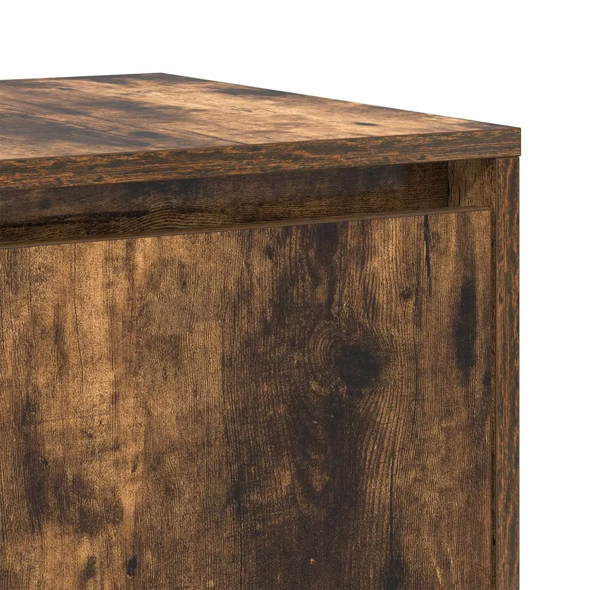 Modern Sideboard Storage Cabinet 135cm Brown Engineered Wood Hinge Doors
