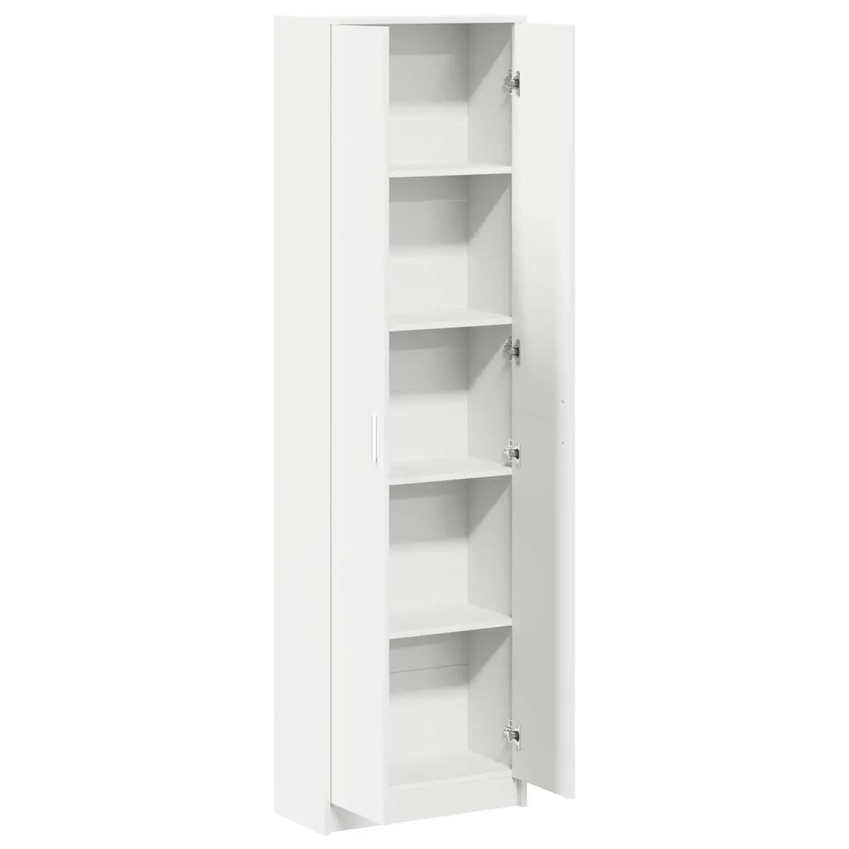 White Wardrobe with Easy Access Hinge Doors 55x25x189cm