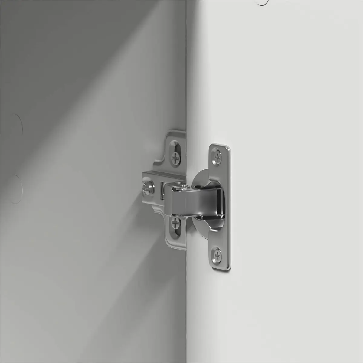 White Wardrobe with Easy Access Hinge Doors 55x25x189cm