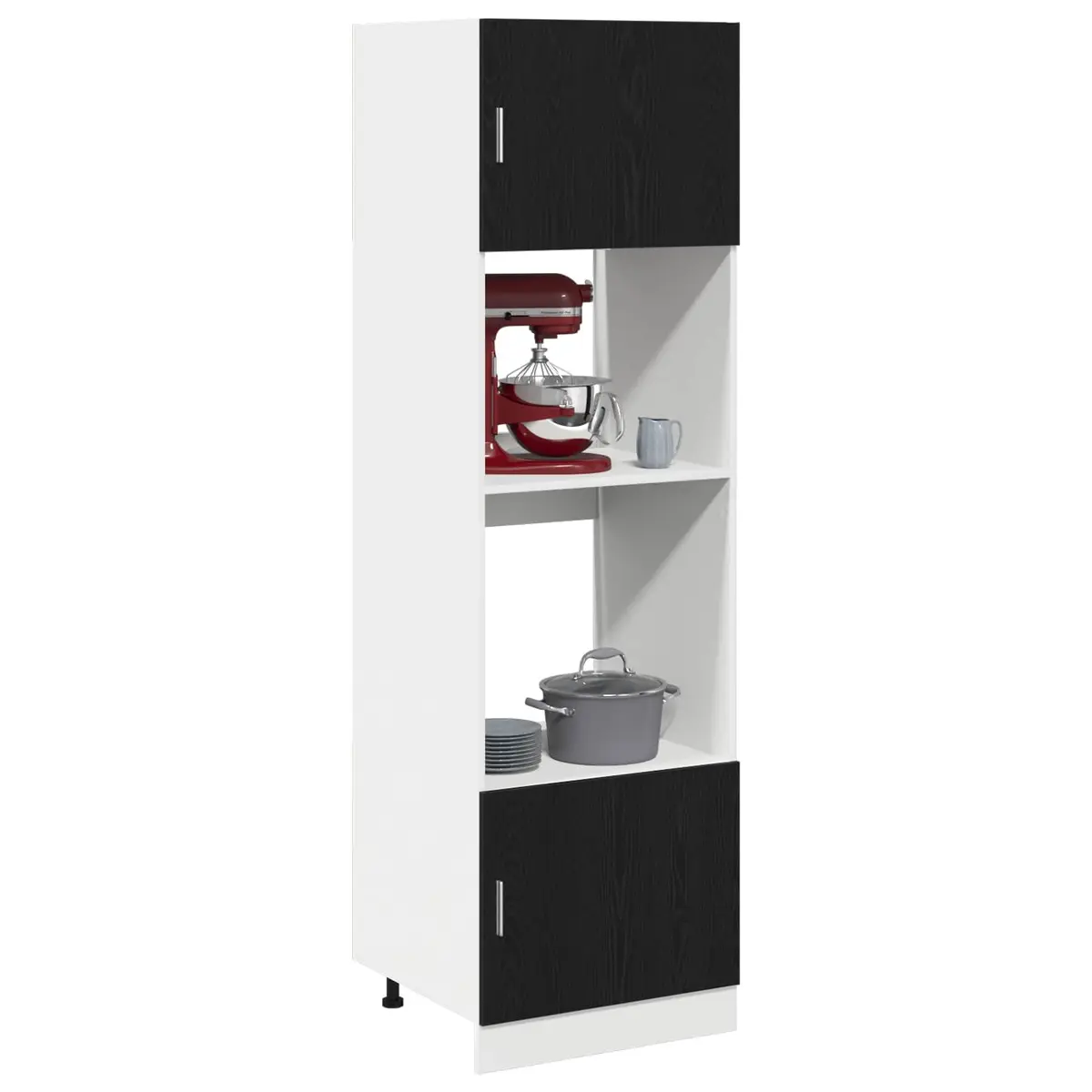 Hanging Cabinet Engineered Wood Black Oak 60x57x207cm